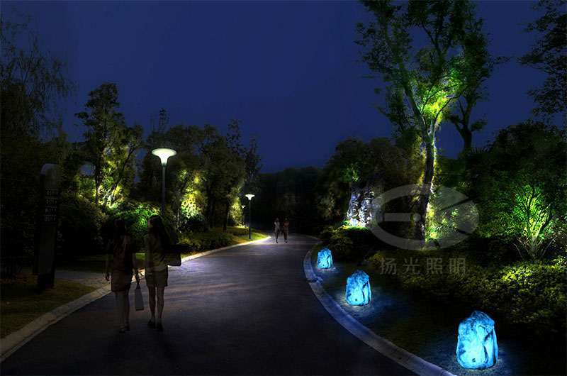 公園夜景燈光設計效果圖