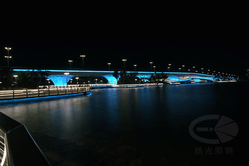 ?；◢u入島橋梁亮化工程實(shí)景圖